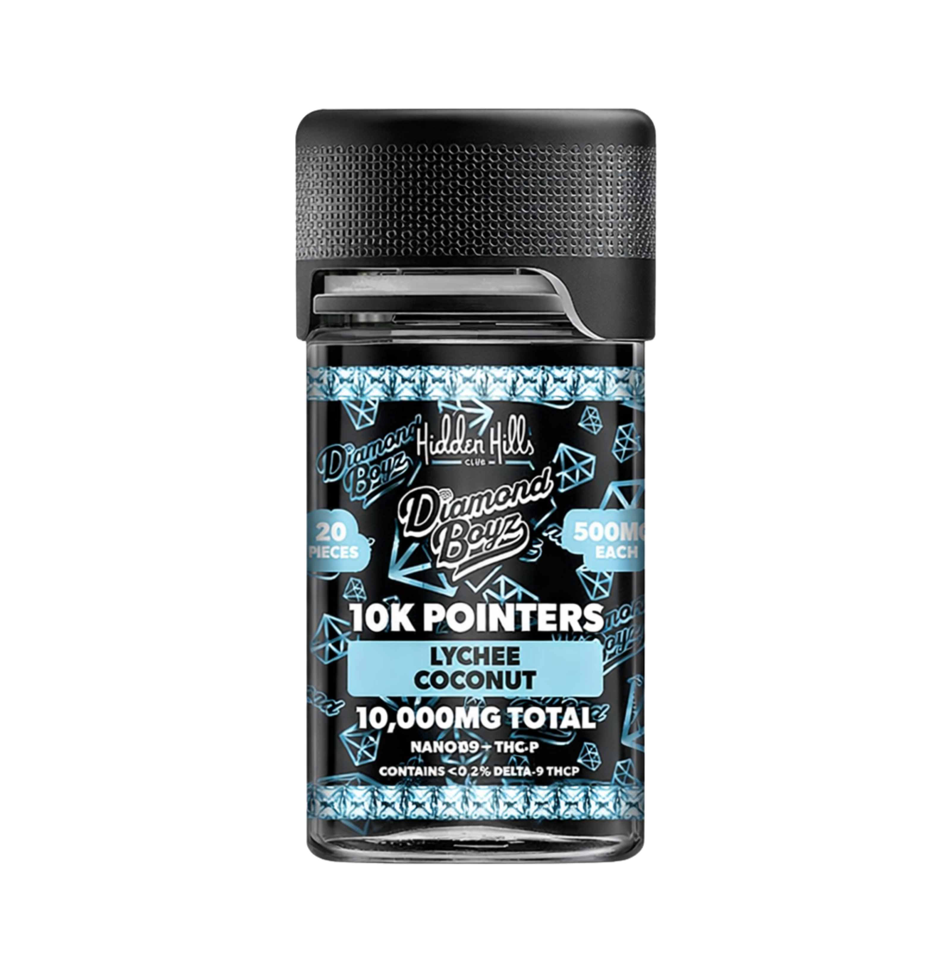 Hidden Hills Diamond Boyz 10,000mg Total ( 20 Gomitas 500mg-C/u )